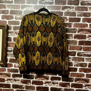 Vintage Norvyk Wool Ski Sweater - Made in Canada - Pure Virgin Wool